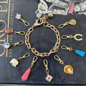Lulu Frost Plaza Tuff Link Bracelet with Charms NEW W Pouch